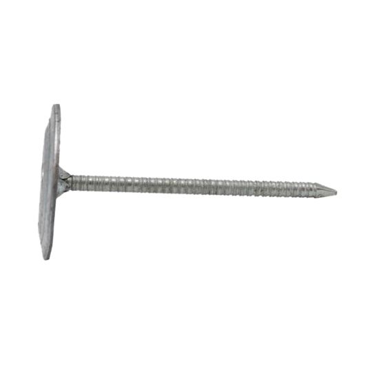 Pro-Fit 1-1/4" Round Steel Cap Nails, Electro-Galvanized, Ring Shank 3.3 Lb. - Box of 250