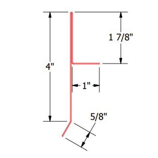 ATAS International MDA211 12' Gable Trim Start Cleat