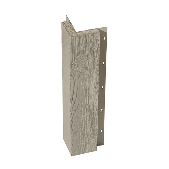 Wausau Supply 5/4" x 4" x 16' Diamond Kote Woodgrain Outside Corner Panel with Nail Fin — WSUDKOSCWG416OYS