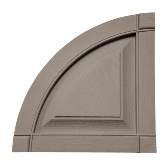 Mid-America Raised Panel Quarter Round Arch Top for Standard Raised Panel Shutters — MABATP12WH