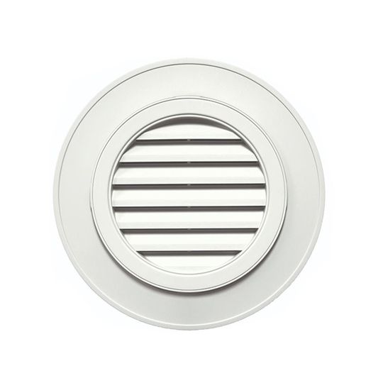 Mid-America Designer Series Round Gable Vent without Keystones — MABGVRD28WT123