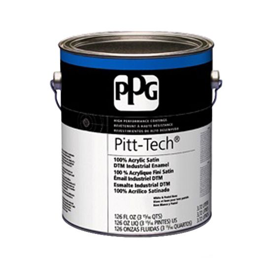 PPG Industries (90-476) Pitt-Tech Interior/Exterior Satin Dtm Industrial Enamel with Deeptone Base - 1 Gallon Can