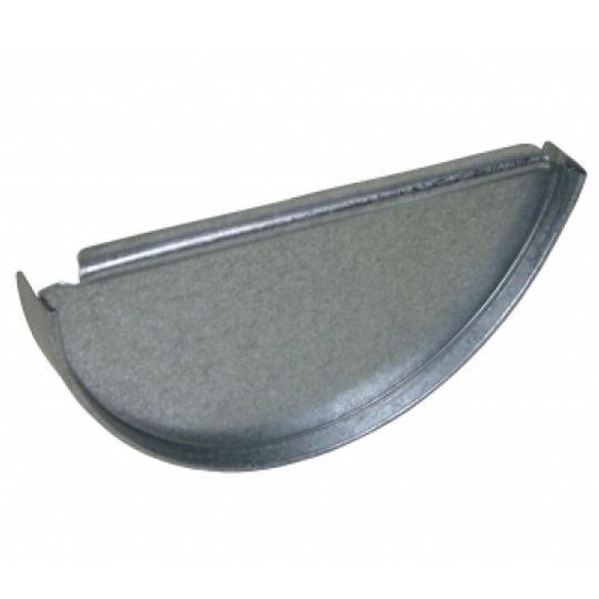 Berger Building Products 26 Gauge 5" Half Round Galvanized Steel End Cap