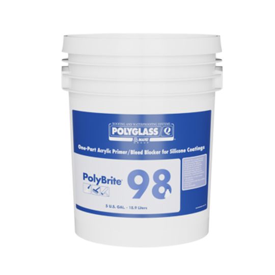 Polyglass PolyBrite 98 One-Part Acrylic Primer/Bleed Blocker for Silicone Coatings