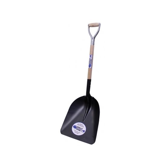 The Brush Man #8 Steel Scoop with Wood Handle & Poly D-Grip