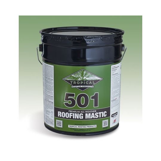 Tropical Roofing Products 501 Premium All Weather Roof Mastic - 3 Gallon Pail