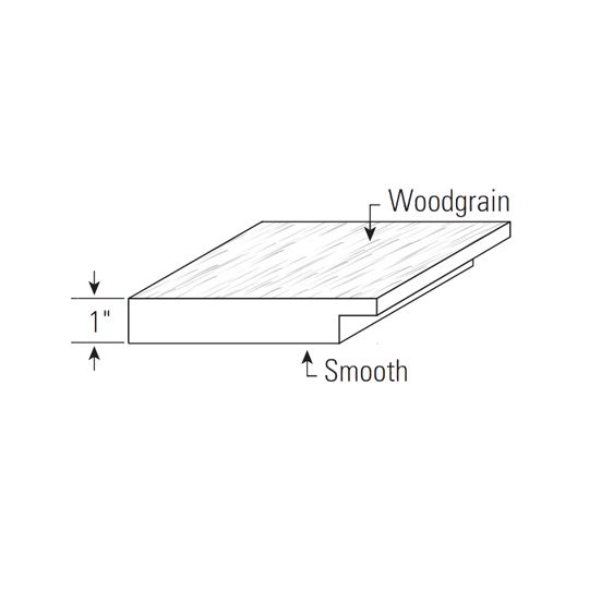 Ply Gem 5/4" x 4" x 18' BuildReady PVC Trim Board with J-Pocket - Woodgrain/Smooth