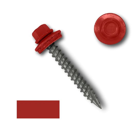 Flack Steel Ltd. #10 Wood Screw 1.5" Bright Red - 250 Bag