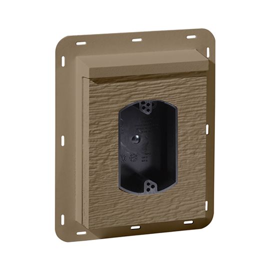 Wausau Supply 6" x 8" Diamond Kote Cedar RigidMount UL Electrical Mount Block — WSUDKCRMS68ULEC