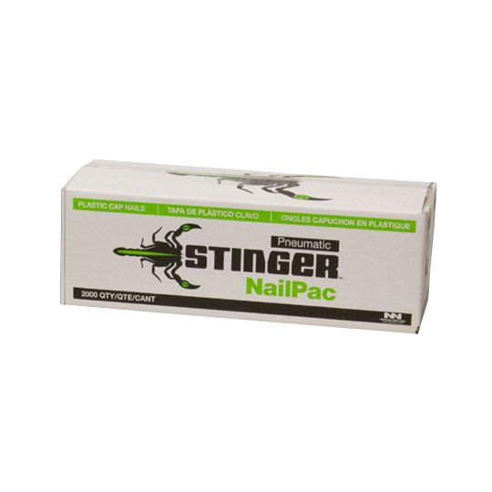 National Nail 1" Stinger Ring Shank Electro-Galvanized NailPac - Carton of 2,000