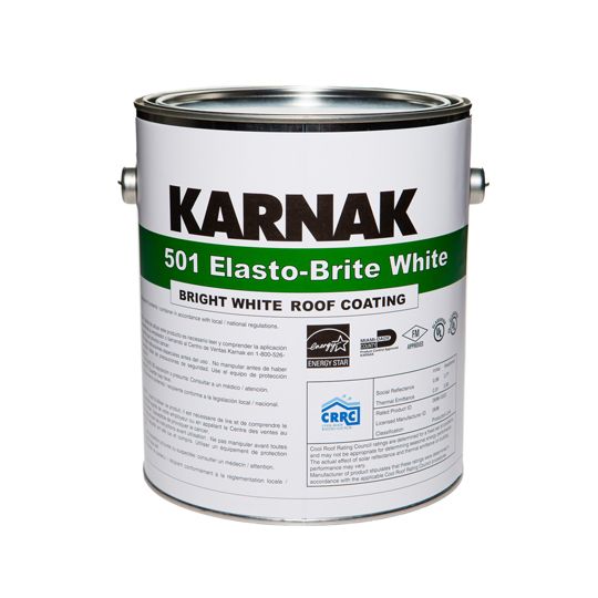 Karnak #501 Elasto-Brite Elastomeric Acrylic Roof Coating - 5 Gallon Pail — KAR501G5