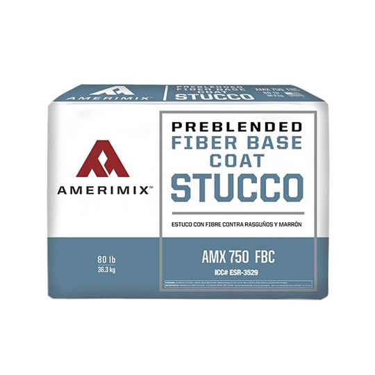Amerimix Amx 750 Fbc Fiber Base Coat Stucco - 80 Lb. Bag — OCAAMX750FBCWMR