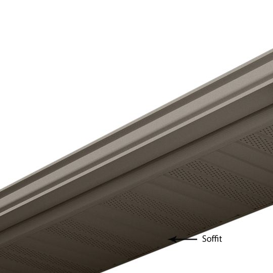 Edco Products 16" x 12' Aluma-Kore Center Vent Quad Soffit - Entex Finish — EPIQC1612ST