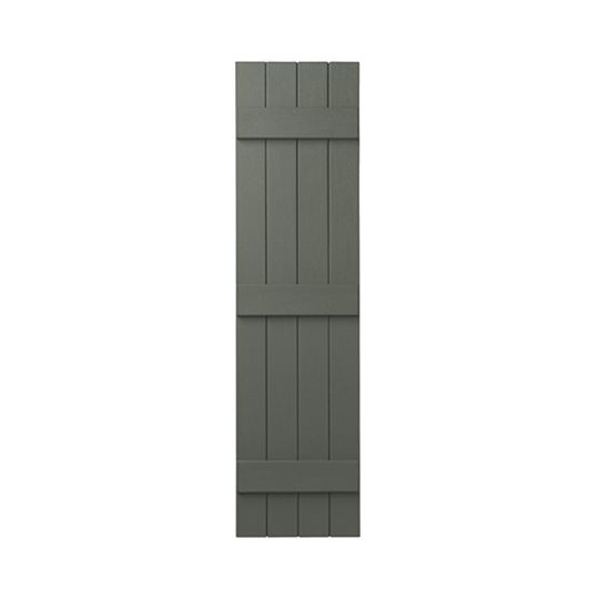 Mastic 15" x 67" Board & Batten Standard 4-Board Shutters - Closed Style — ACOVIN4C156793