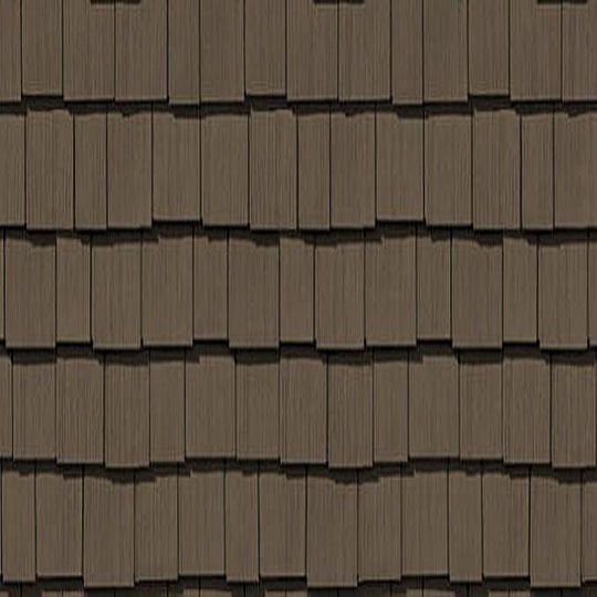 CertainTeed Siding Cedar Impressions Double 7" Staggered Perfection Polymer Shingle Siding - Cedar Grain Finish — CERCID7SGSBR