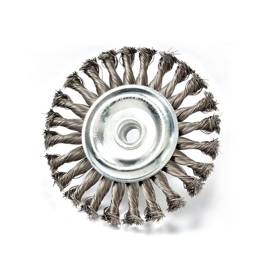 Mercer Abrasives Standard Twist Knot Wire Wheel - 4" x 1/2" - 6/Case