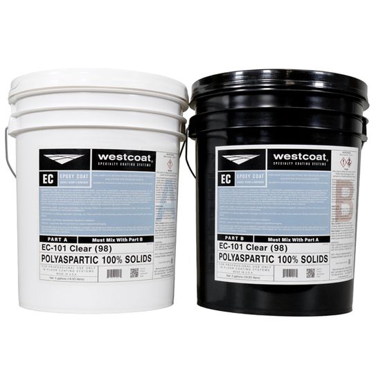 Westcoat EC-101 Polyaspartic 100 Percent Solids Top Coat - 10 Gallon Kit