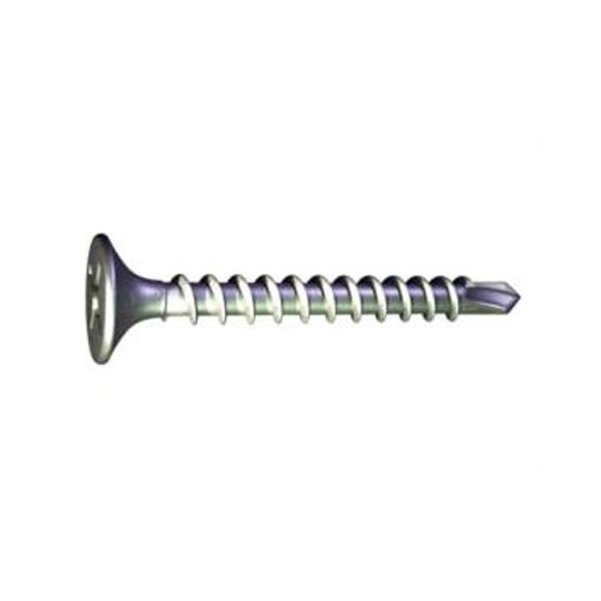 Grabber Construction Products #7 x 1-7/8" Bugle Head Drivall Clear Zinc Collated Screws - Carton of 1,000