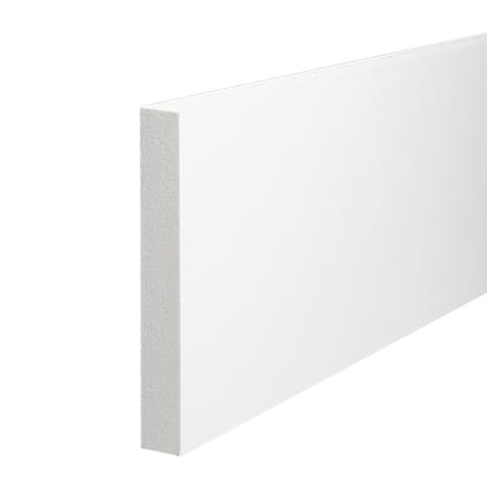 Ply Gem 5/4" x 4" x 18' BuildReady PVC Trim Board with J-Pocket - Smooth/Smooth