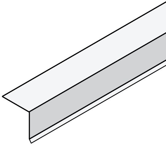 Unified Steel 2" x 2" x 120" Drip Edge — Flashings — BOR92470WHT
