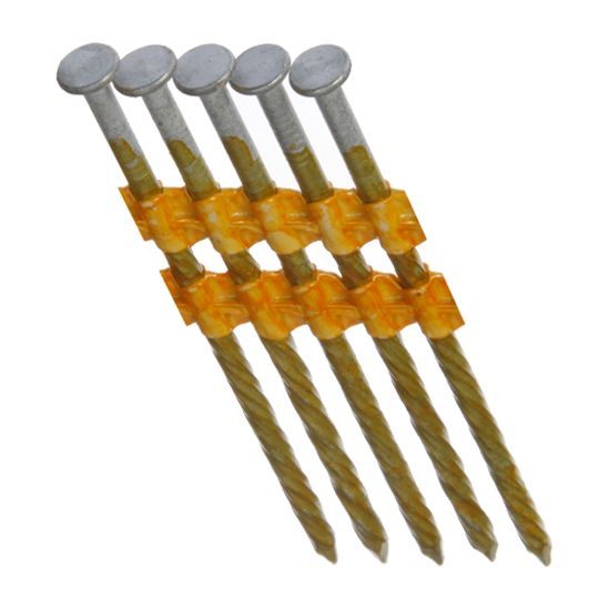 Grip-Rite 2-3/8" x .113" Bright Coated 21° Plastic Strip Round Head Framing Nailers - Box of 2,500