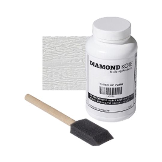 Wausau Supply Diamond Kote Touch-Up Paint with 6 Brushes - 8 Oz. Bottle — WSUDK8DKTUWH