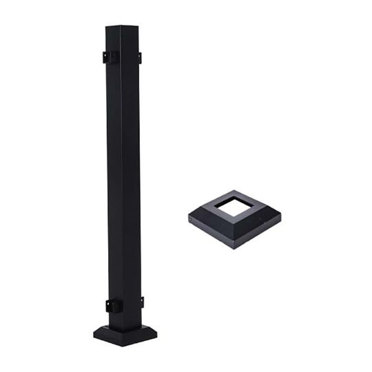 Fortress Building Products 3" x 39-1/2" AL13 Home Line Post with Pre-Attached Brackets and Base Cover — FF359339238