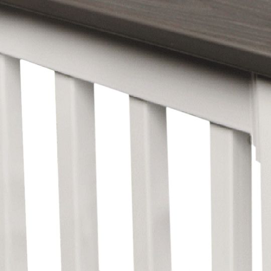Fairway Building Products 36" x 8' V215 Square Vinyl Baluster Kit for Deck Board Cap Railing - Stair (29° to 35°)