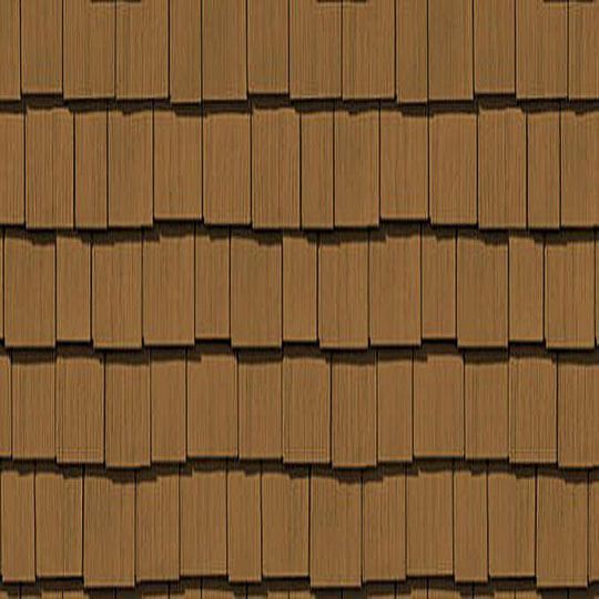 CertainTeed Siding Cedar Impressions Double 7" Staggered Perfection Polymer Shingle Siding - Cedar Grain Finish — CERCID7SGMC