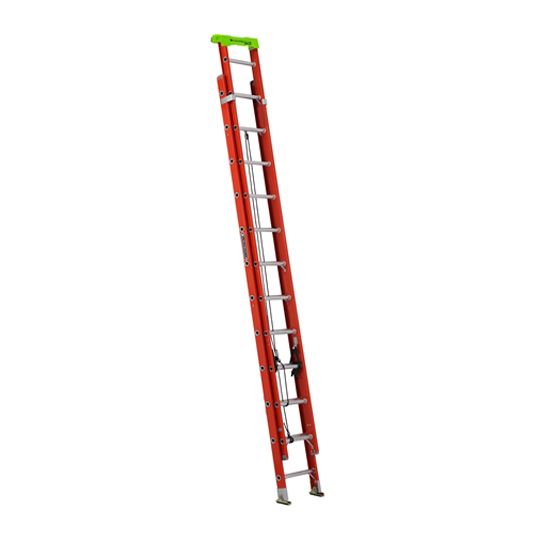 Louisville Ladder 24' Multi-Section Fiberglass Extension Ladder with ProTop - 300 Lb. Load Capacity