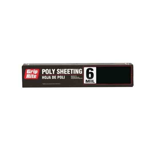 Grip-Rite 6 mil x 10' x 100' Medium Duty Poly Sheeting — PRIP610100B