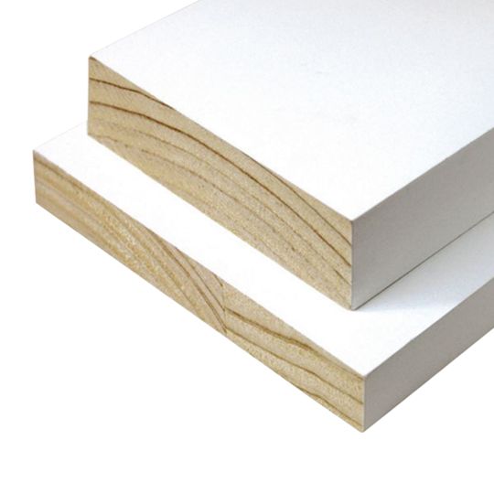 WindsorONE 1" x 12" x 16' S4SSE Primed Radiated Pine Trim Board Warranty Protected