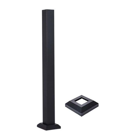 Fortress Building Products 3" x 39-1/2" Al13 Home Aluminum Blank Post with Base Cover — FF359339038