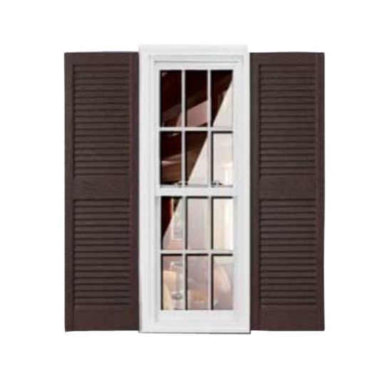 Girardin Moulding Straight Top Louver Style Shutters — GIRSTLV14X47MBR