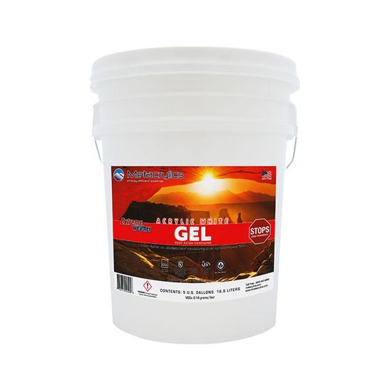 Metacrylics Acrylic Gel Elastomeric Roof Mastic - 5 Gallon Pail — Adhesives, Caulks & Sealants — MTAAGWH5G